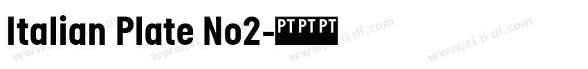 Italian Plate No2字体转换